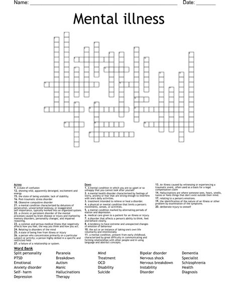 mental perception crossword clue